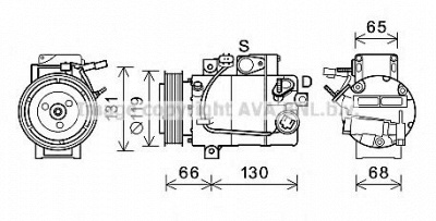 AVA QUALITY COOLING hyk340 -  Компрессор, кондиционер